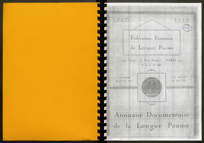 Annuaire documentaire de la Longue Paume 1928-1929
