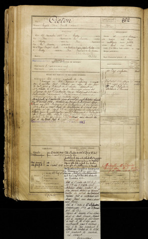 Creton, Eugène Pierre Emile, né le 27 novembre 1886 à Crotoy (Le) (Somme), classe 1906, matricule n° 762, Bureau de recrutement d'Abbeville