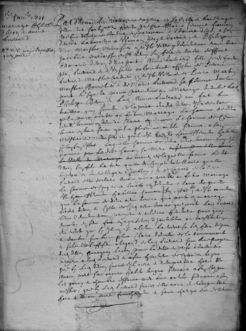 Etude de Me Antoine Debacq à Amiens (étude n°6). Minutes de l'année 1711