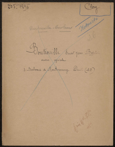 Cléry-sur-Somme. Demande d'indemnisation des dommages de guerre : dossier Boutrouille-Bourleaux