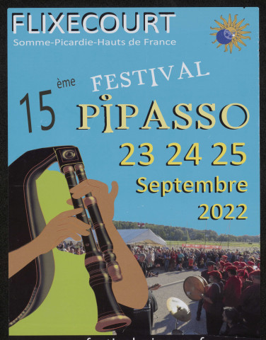 Affiche du 15e festival "Pipasso" à Flixecourt
