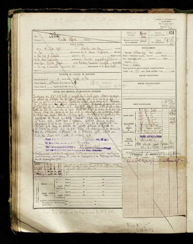 Alix, Charles Alfred, né le 27 mai 1898 à Monchy-sur-Eu (Seine-Maritime), classe 1918, matricule n° 2148, Bureau de recrutement d'Abbeville