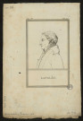 Tome IV. Langlès. Buste de profil à gauche dans un cadre rectangulaire