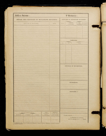 Inconnu, classe 1918, matricule n° 427, Bureau de recrutement de Péronne
