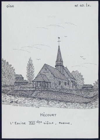 Hécourt (Oise) : l'église - (Reproduction interdite sans autorisation - © Claude Piette)