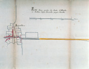 Plan d'une partie de route d'Abbeville à Doullens depuis Bernaville jusqu'à Fienvillers
