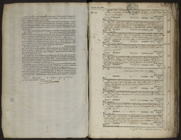 Contrôle des actes du bureau d'Abbeville pour la période du 15 juin 1771 au 7 avril 1772