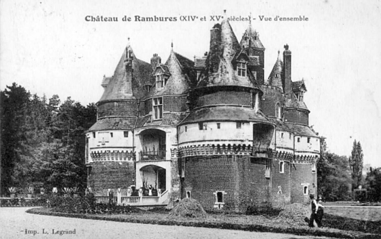 Château de Rambures (XIVè et XVè siècles) - Vue d'ensemble