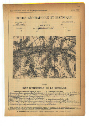 Ignaucourt : notice historique et géographique sur la commune