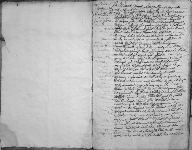 Etude de Me Jean-Baptiste Trencart à Amiens (étude n°12). Minutes de l'année 1662