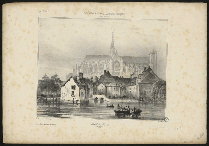 Le Moyen-Age pittoresque. France. XIIIème siècle. Cathédrale d'Amiens (côté Nord-Est)