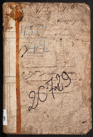 Tables des vendeurs du bureau d’Amiens pour la période 1774-1776