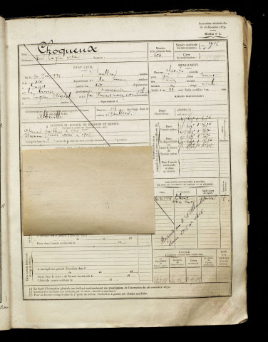 Choqueuse, René Eugène Octave, né le 30 juin 1896 à Doullens (Somme), classe 1916, matricule n° 1416, Bureau de recrutement d'Amiens