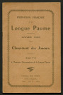 Opuscule (année 1955). Fédération française de Longue Paume : classement des joueurs. Suite à l'annuaire documentaire de la Longue Paume