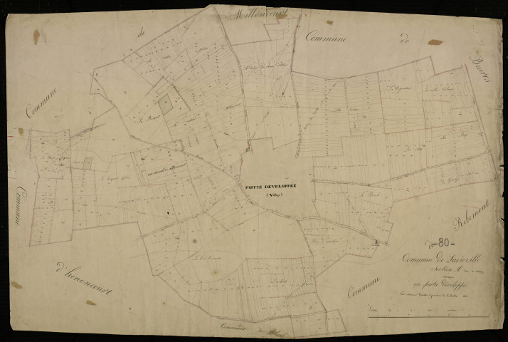 Plan du cadastre napoléonien - Lavieville : Village (Le), A