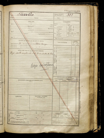 Gosselin, , classe 1920, matricule n° 321, Bureau de recrutement d'Amiens