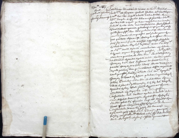 Etude de Me Jean-Baptiste Trencart à Amiens (étude n°12). Minutes de l'année 1665