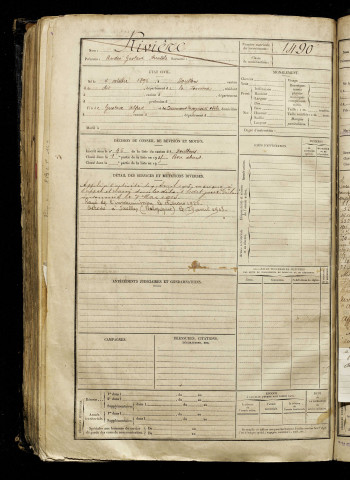 Rivière, André Gustave Anatole, né le 04 octobre 1896 à Doullens (Somme), classe 1916, matricule n° 1490, Bureau de recrutement d'Abbeville