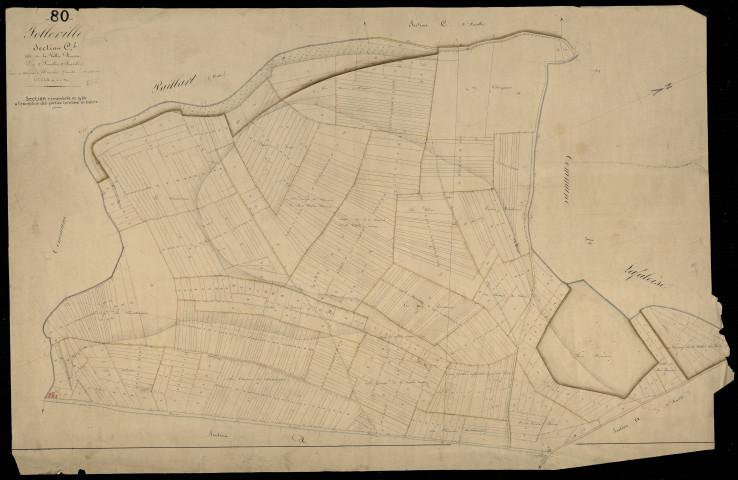Plan du cadastre napoléonien - Folleville : Vallée Rousse (La), C1