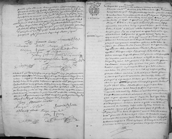 Etude de Me Pierre Trencart à Amiens (étude n°9). Minutes de l'année 1679