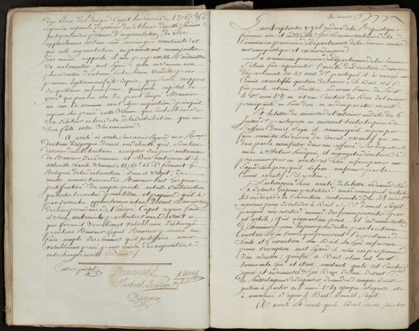 Délibérations et arrêtés du 7e bureau (Émigrés) : 6 septembre 1793-29 ventôse an II