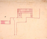 Hôtel du conseil général : plan du rez-de-chaussée, dessiné par Herbault, architecte départemental