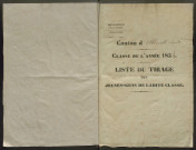 Tirage au sort (arrondissement d'Abbeville) de l'année 1834