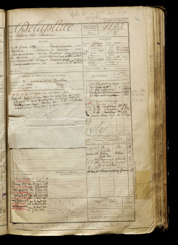 Delaplace, Clotaire Alfred Ludovic, né le 19 février 1899 à Bouquemaison (Somme), classe 1919, matricule n° 1193, Bureau de recrutement d'Abbeville