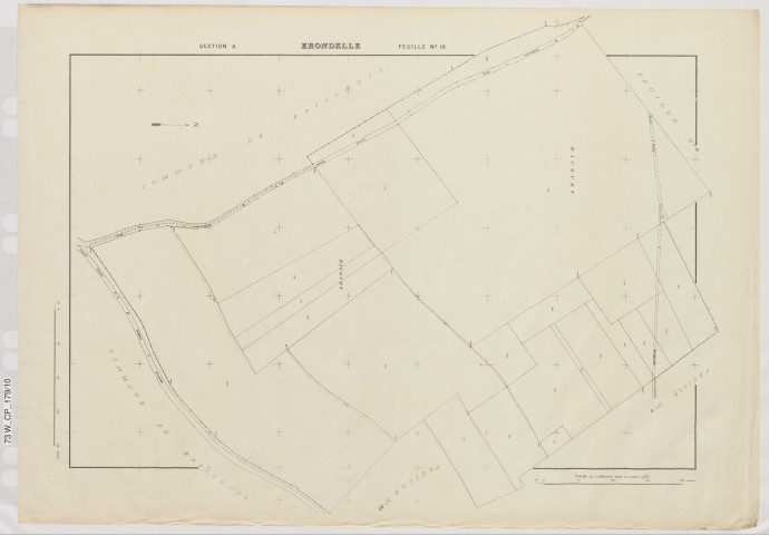 Plan du cadastre rénové - Erondelle : section A10