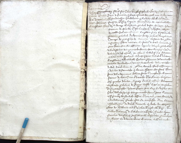 Etude de Me François Lecaron à Amiens (étude n°11). Minutes de l'année 1627
