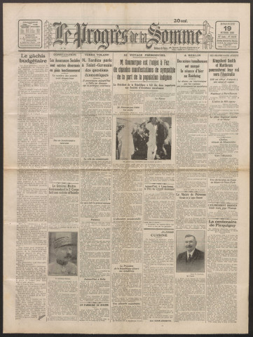 Le Progrès de la Somme, numéro 18678, 19 octobre 1930