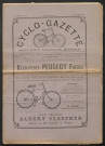 Cyclo-Gazette. Organe sportif hebdomadaire indépendant, numéro 9