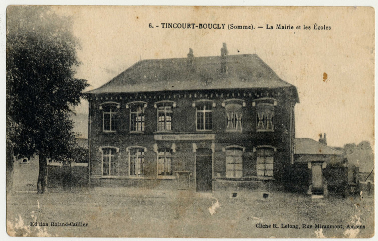 Tincourt-Boucly (Somme).- La Mairie et les Ecoles