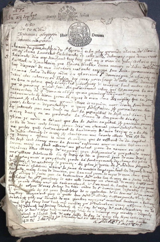 Etude de Me Antoine Cardon à Amiens (étude n°26). Minutes de l'année 1680