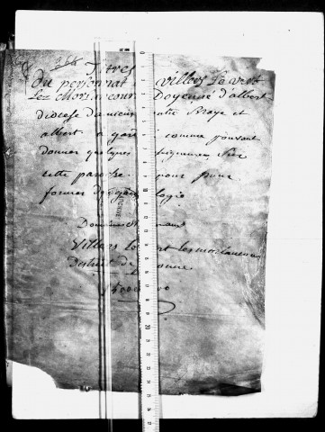 Cartulaire du personnat de Villers-le-Vert. 1207 (copie)-18e siècle