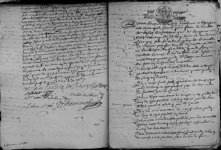 Etude de Me Jean Derouvroy à Amiens (étude n°17). Minutes de l'année 1686