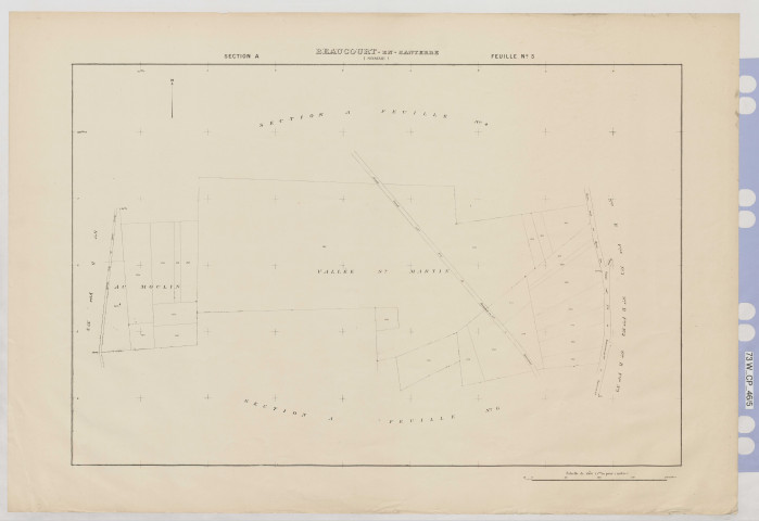 Plan du cadastre rénové - Beaucourt-en-Santerre : section A5
