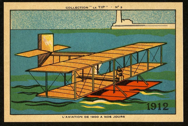 Collection d'images publicitaires "LE TIP" : l'aviation de 1900 à nos jours