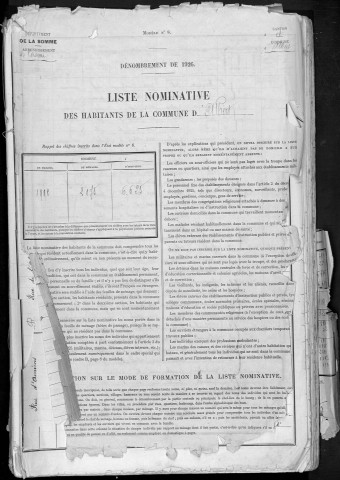 Recensement de la population : Albert