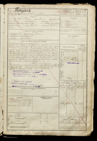 Morgant, Eugène Louis Joseph, né le 02 mai 1896 à Fleury (Pas-de-Calais), classe 1916, matricule n° 2547, Bureau de recrutement d'Abbeville