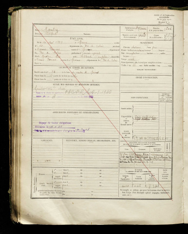 Mantez, Alfred, né le 10 mai 1898 à Campagne-lès-Guines (Pas-de-Calais), classe 1918, matricule n° 2118, Bureau de recrutement d'Abbeville