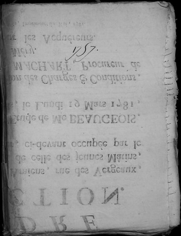 Etude de Me François Henin à Amiens (étude n°3). Minutes de l'année 1757