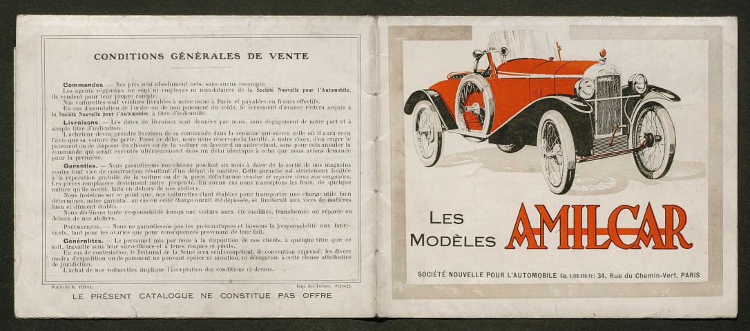 Publicités automobiles : Amilcar