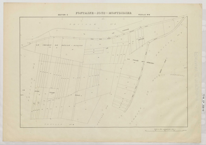Plan du cadastre rénové - Fontaine-sous-Montdidier : section C4