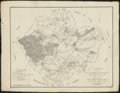 Carte du canton de Nanteuil, réduite d'après les plans du cadastre à l'Echelle de 1 : 50000 pour être annexée au précis statistique du canton de Nanteuil inséré dans l'Annuaire du Département de l'Oise. Année 1829