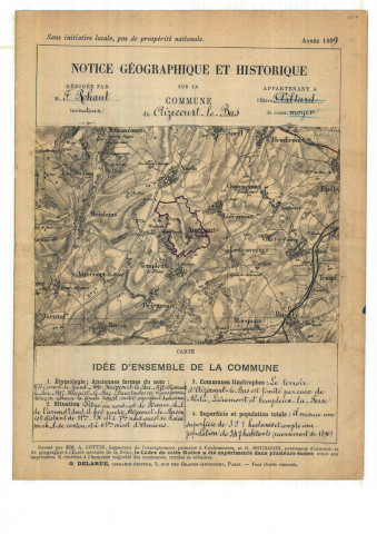 Aizecourt Le Bas : notice historique et géographique sur la commune