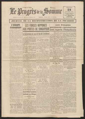 Le Progrès de la Somme, numéro 22569, 21 janvier 1942