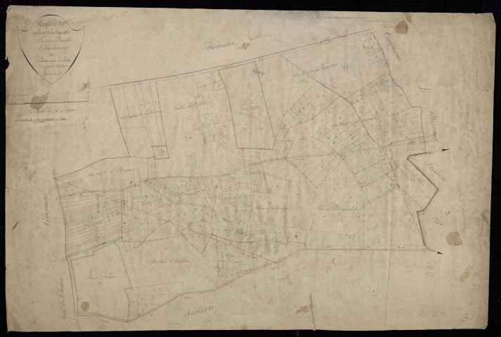 Plan du cadastre napoléonien - Villers-Aux-Erables (Villers aux Erabes) : Bois de la Vignette (Le), A