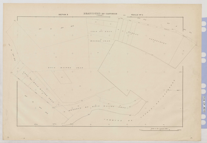 Plan du cadastre rénové - Beaucourt-en-Santerre : section B4
