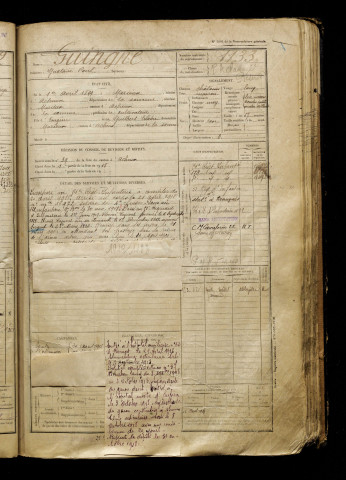 Guingne, Gustave Paul, né le 01 avril 1899 à Marieux (Somme), classe 1919, matricule n° 1133, Bureau de recrutement d'Abbeville